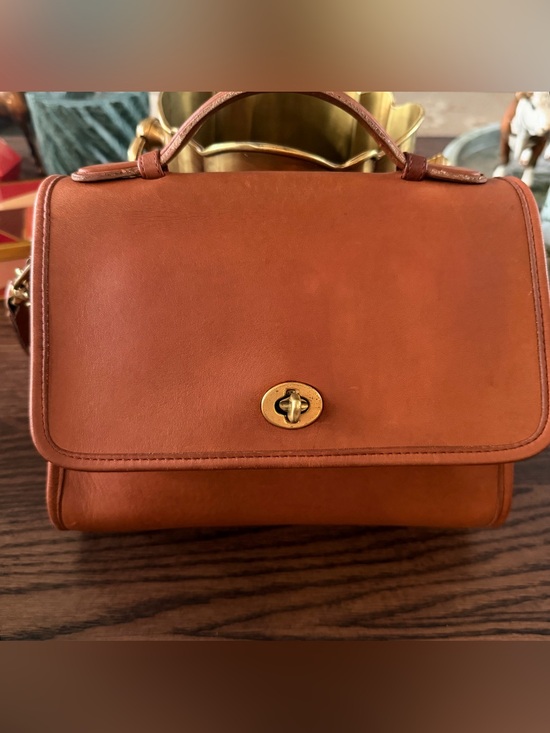 Coach Handbags - Gorgeous Vintage Coach Court Bag, in
British Tan, Made in July 1994!